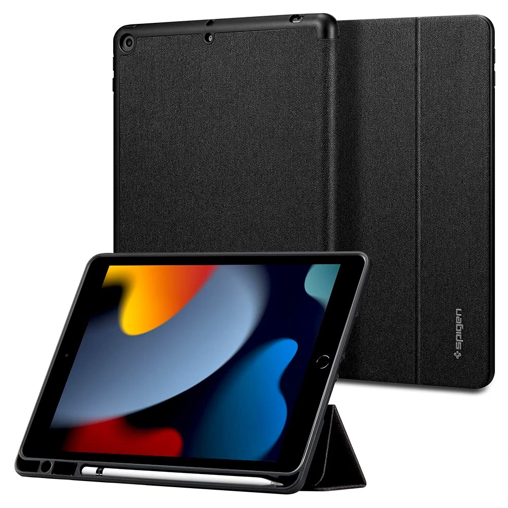 Spigen Urban Fit Compatible with iPad 10.2 Inch Case with Auto Wake/Sleep Function With iPad 9th Generation (2021) / iPad 8th Generation (2020) / iPad 7th Generation (2019) - Black