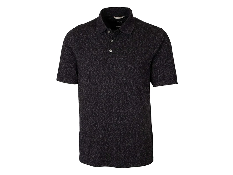 Cutter & Buck Men's Big & Tall Advantage Polo Space Dye Shirt, Dark Black, 3X