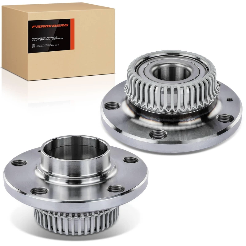 Frankberg 2x Wheel Bearing Hub Wheel Hub Rear Axle Compatible with A3 8L1 1996-2003 TT 8N3 TT Roadster 8N9 B.o.r.a 1J2 B.o.r.a Variant 1J6 Golf Leon O.c.t.a.v.i.a I/II Replace# 800179D