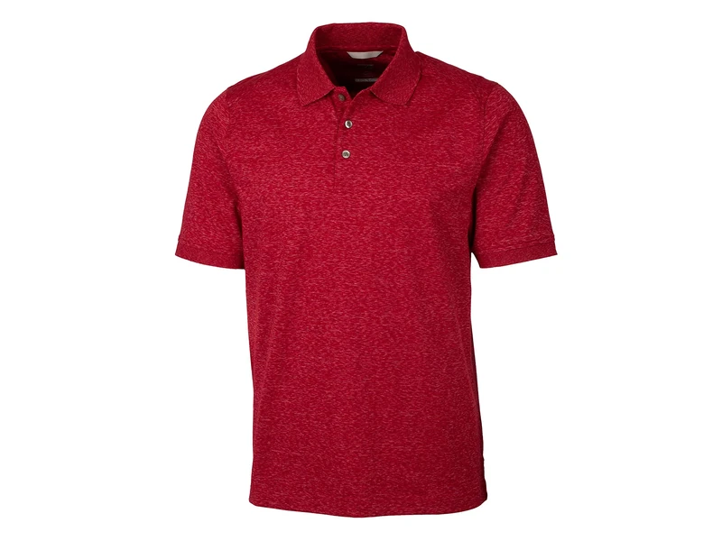 Cutter & Buck Men's Big & Tall Advantage Polo Space Dye Shirt, Dark Cardinal Red, L