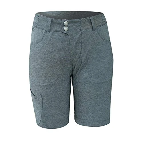 Chiba Women's Baggy Shorts with Inner Pants, Anthracite/Black, M