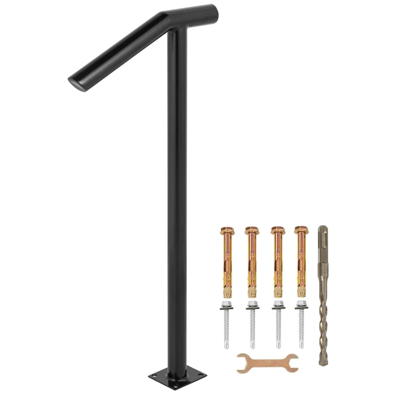 VEVOR Aluminum 2-Step Handrail - 18 x 38 Inch Outdoor Railing