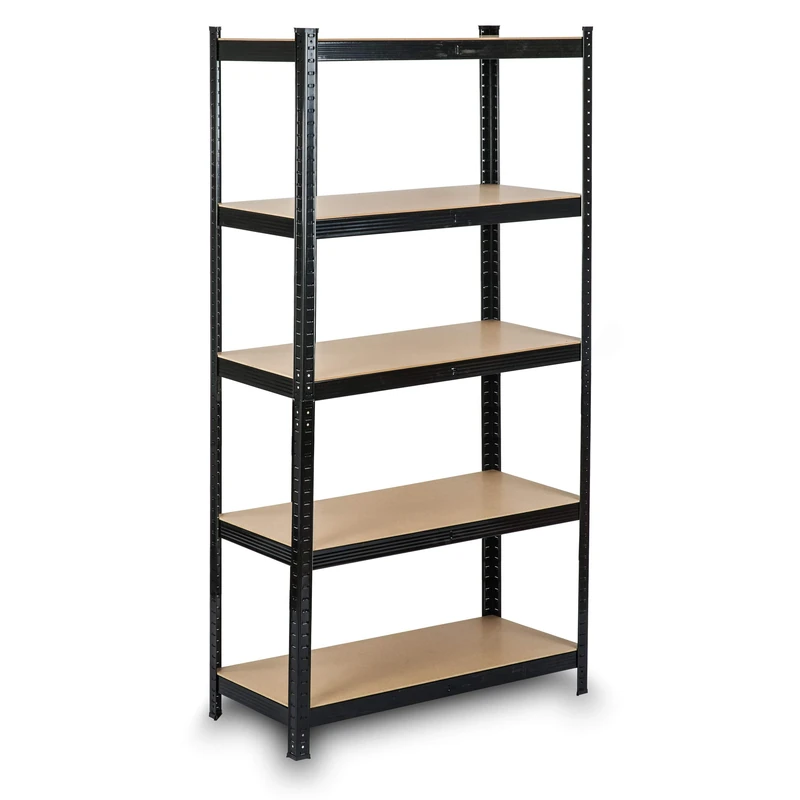 Humberg Heavy Duty Storage Shelves, 5-Shelf Industrial Style Shelf/Tool Table, 180 x 90 x 40 cm, Maximum Load 1325 kg