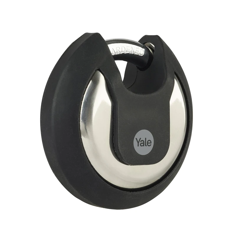 Yale Y130B Series Exteme High Security Padlock, Black/White, Y130B/70/116/1