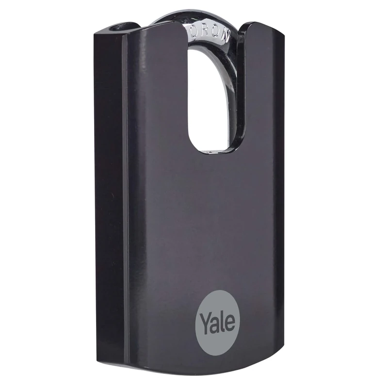 Yale - Y300CB/63/127/1 Maximum Security 62mm Hardened Steel Padlock with Closed Shackle - Black - Closed Boron Shackle - 3 Keys