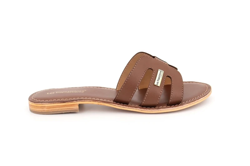 Les Tropéziennes par M. Belarbi Women's Damia Flat Sandal, TAN, 3.5 UK
