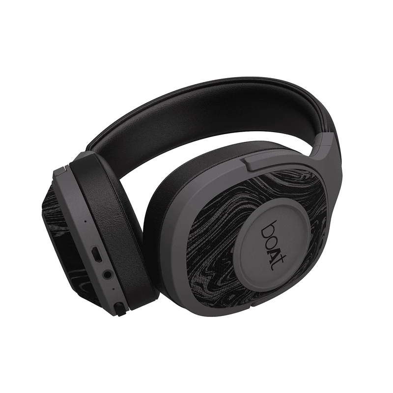 boAt Rockerz 550/Rockerz 558 Over Ear Bluetooth Headphones with Upto 20 Hours Playback, 50 mm Drivers, Soft Padded Ear Cushions and Physical Noise Isolation(Black) - Image 1