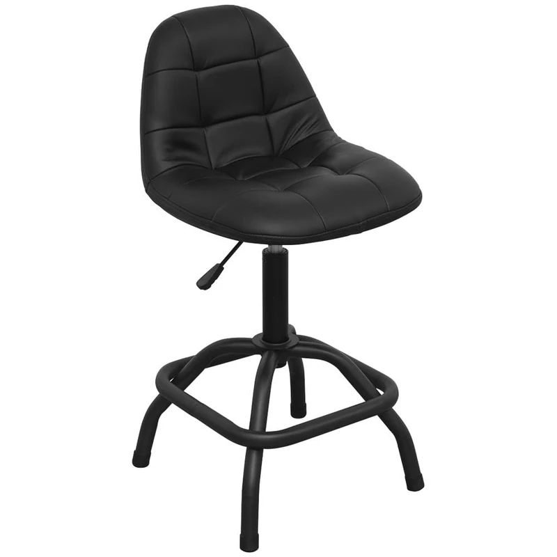 Sealey Workshop Stool Pneumatic with Adjustable Height Swivel Seat & Back Rest - SCR01B