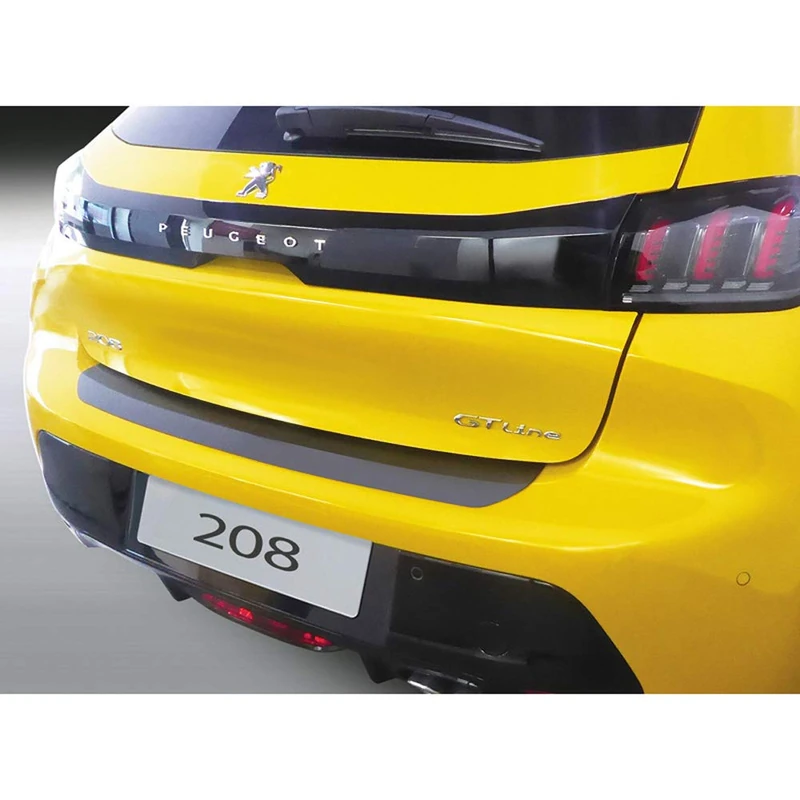 RGM ABS Rear bumper protector compatible with Peugeot 208 II 5-doors (incl. e-208) 2019- Black