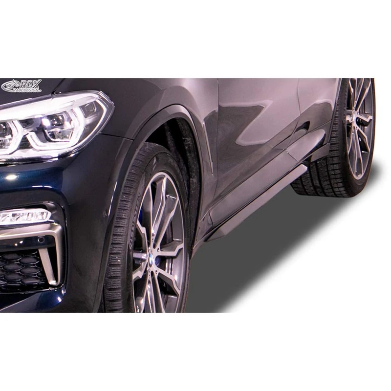 RDX Racedesign Side skirts 'Slim' compatible with BMW X3 (G01) 2017- & X4 (G02) 2018- (ABS glossy black)
