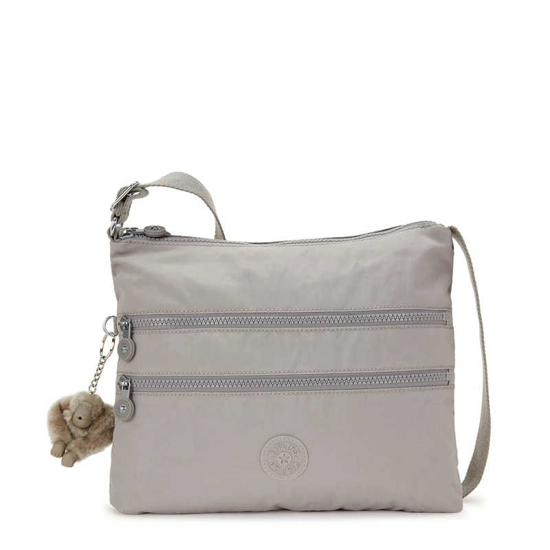 Kipling Women's Alvar Crossbody Bag, Grey Gris, Medium