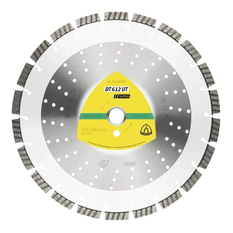 Klingspor 347493 DT 612 UT Supra Diamond Large Cutting Discs, 400 mm x 3.6 mm x 25.4 mm