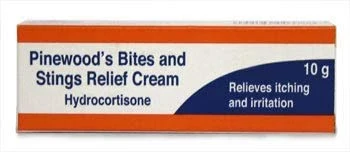 Pinewood's Bite & Stings Relief Cream - Hydrocortisone 1% w/w (6 x 10g Tube)