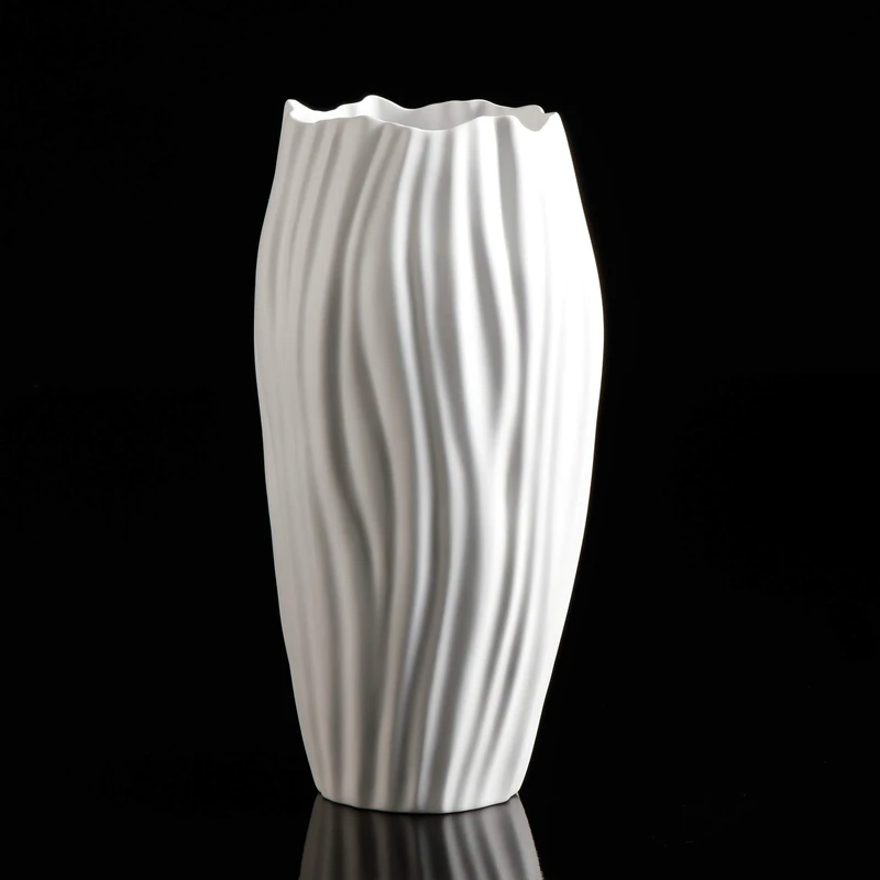 Goebel Vase, Porcelain, White, 40 x 19,5 cm