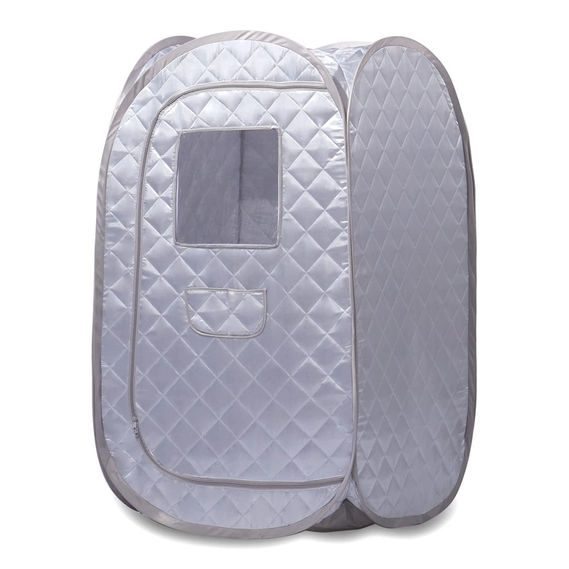 Smartmak Portable Sauna Tent, Foldable One Person Full Body Spa for Weight Loss Detox Therapy Without Steamer - Grey