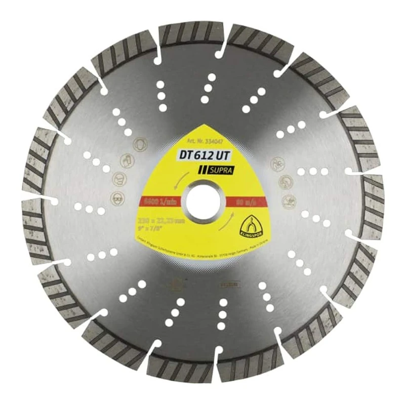 Klingspor 345388 DT 612 UT Supra Diamond Cutting Discs for Angle Grinders 150 mm x 2.4 mm x 22.23 mm