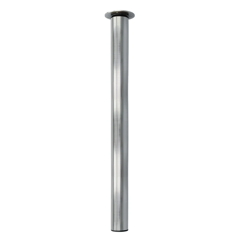 Amig - Model 16 Steel Adjustable Leg in Matt Chrome Finish for Office Table, Kitchen or Dining Room, Height Adjustment 300 mm, Diameter 60 x 700/1000 mm, Resistance 15 kg per leg - Image 1