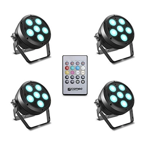 Cameo ROOT® PAR 6 SET 1 - Set Including 4 x CLROOTPAR6 Incl. IR Remote Control (CLPFLAT1REMOTE)