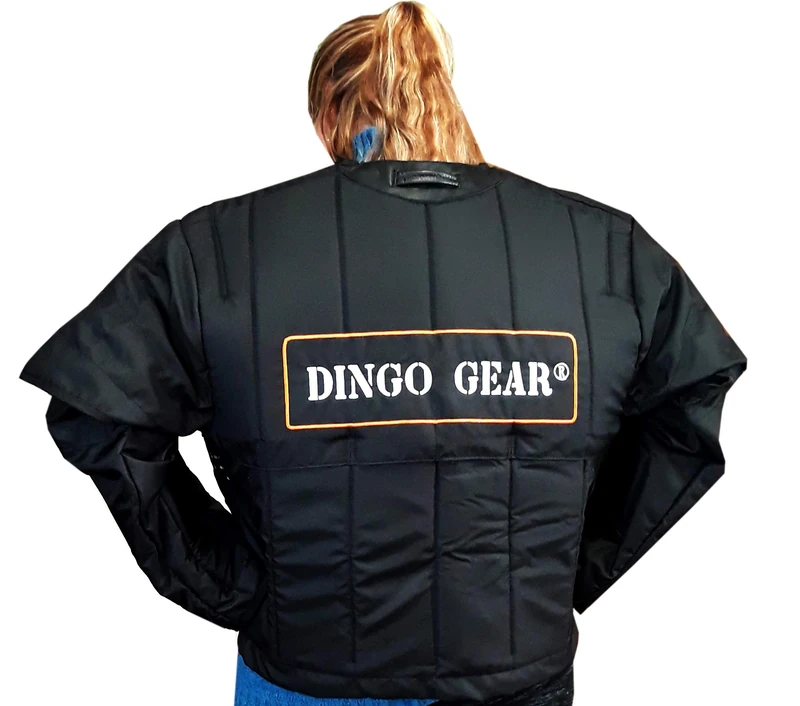 DINGO GEAR Corduroy Jacket for the Dog Training Decoy Light Guard Size XXL S01003, Black