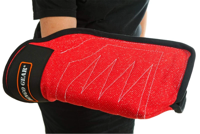 DINGO GEAR Bell Dog Training Bite Sleeve Universal for Decoy Right and Left Hand Medium Hardness S00539, Red