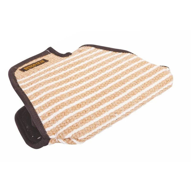 DINGO GEAR Fred Short Bite Sleeve for the Dog Training, Right and Left Decoy Hand, Medium Hardness Jute Guard S00535, Creme