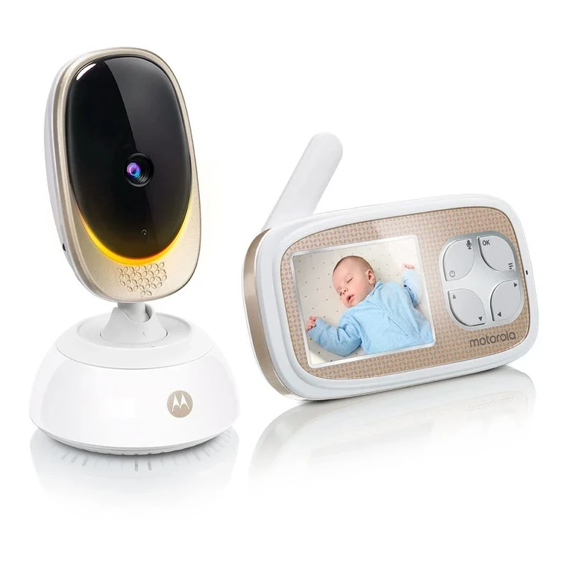 Motorola Nursery Comfort C45 Video Baby Monitor with Pan and Zoom Function, Wi-Fi, 2.8 Inch Colour Display, Night Vision, 2-Way Audio and Temperature Sensor, White