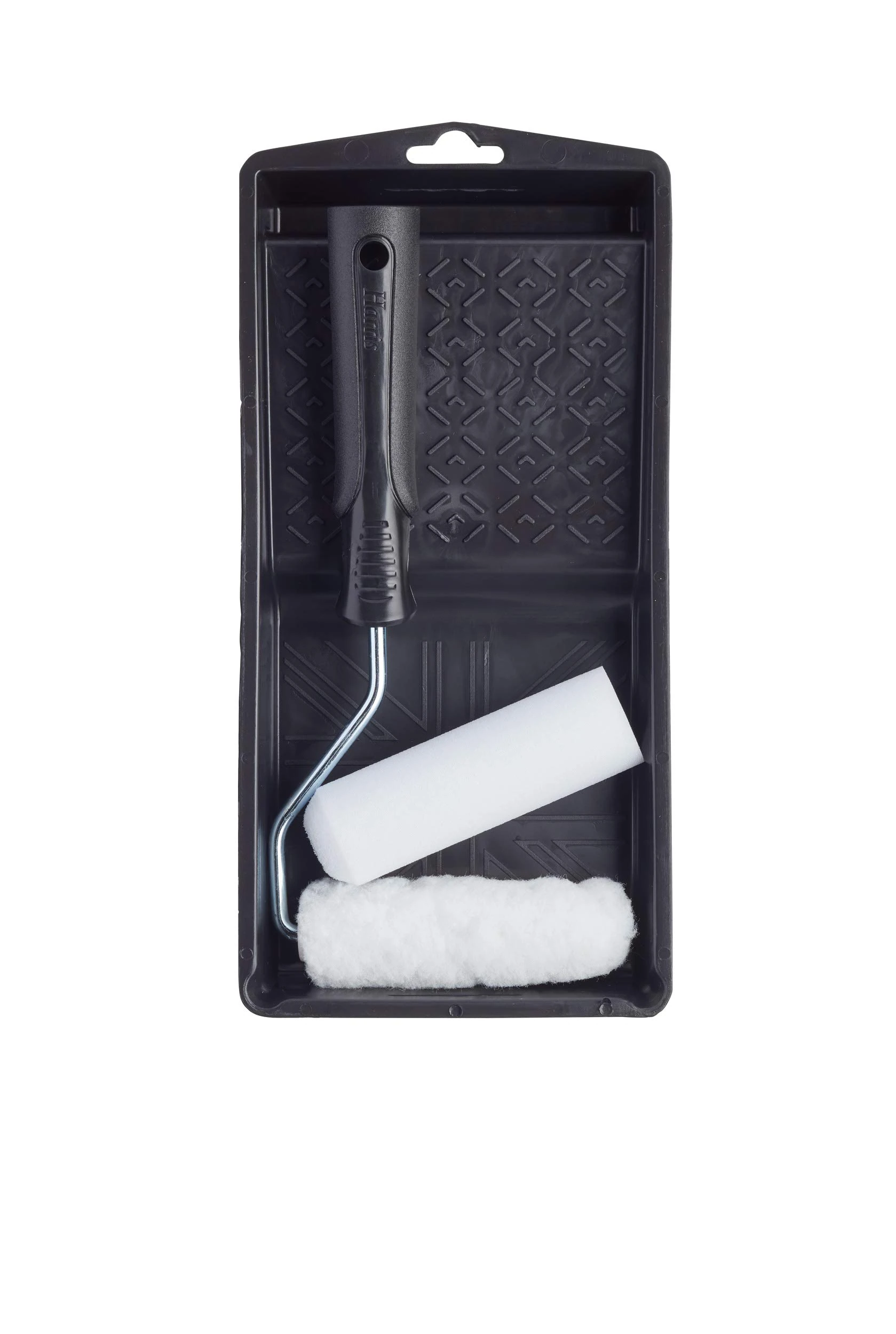 Harris 101092201 Essentials Mini Roller Set for Walls & Ceilings with Tray and Frame, 4” Emulsion & Gloss Roller Sleeves