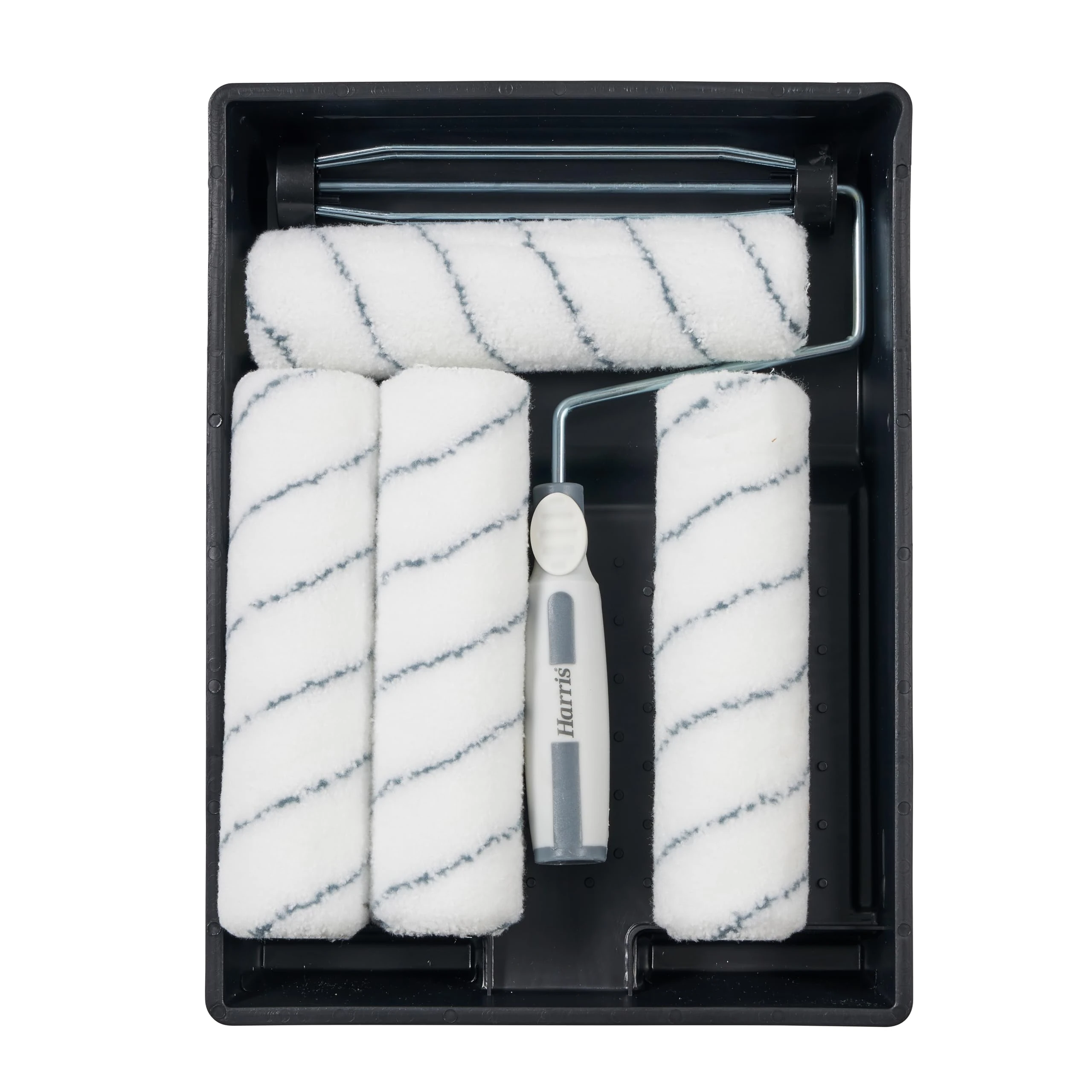 Harris 102012009 Seriously Good Walls & Ceilings Paint Roller Set 9in Includes 1 x 9" Frame, 4 x 9" Medium Pile Roller Sleeves & Tray 9"