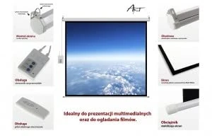 ART EL F120 4:3 Projection Screen