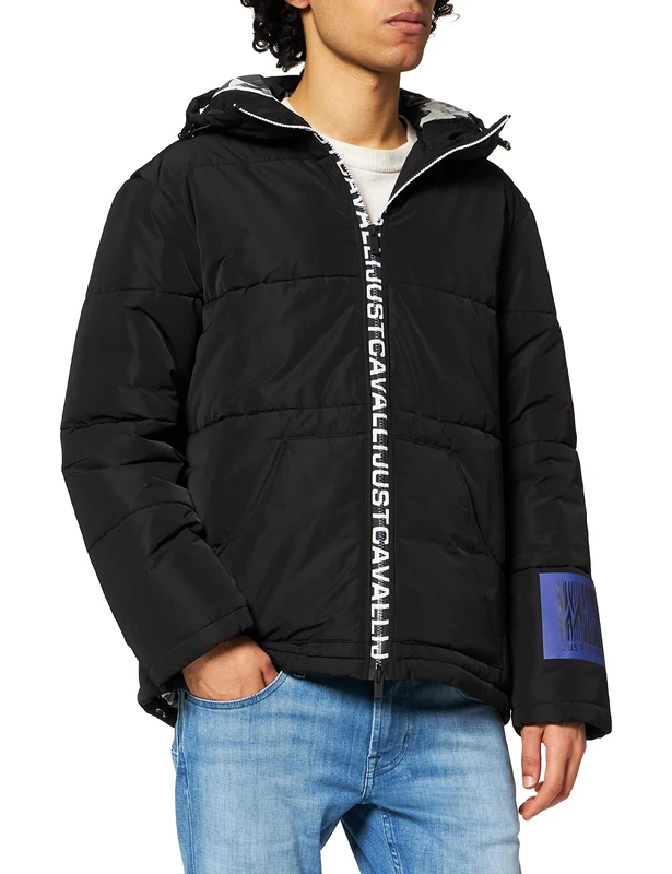 YJIU Men's Giacca con Cappuccio Quilted Jacket, Rosso, 80x160CM