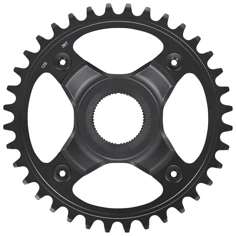 Shimano STEPS SM-CRE70-12-B chainring, 36T for chainline 53 mm, without chainguard, black