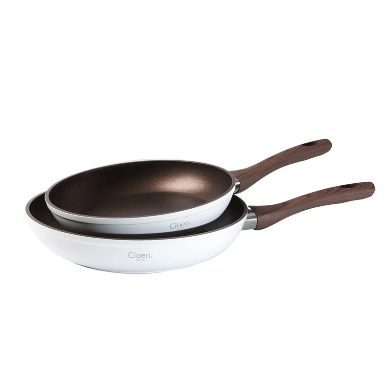 Induction Frying Pans | Set of 24 cm and 28 cm | Temperature Sensor | Double Layer Non-Stick | Full Induction | CLOEN Alex Model Frying Pans (Set of Pans) - Image 1