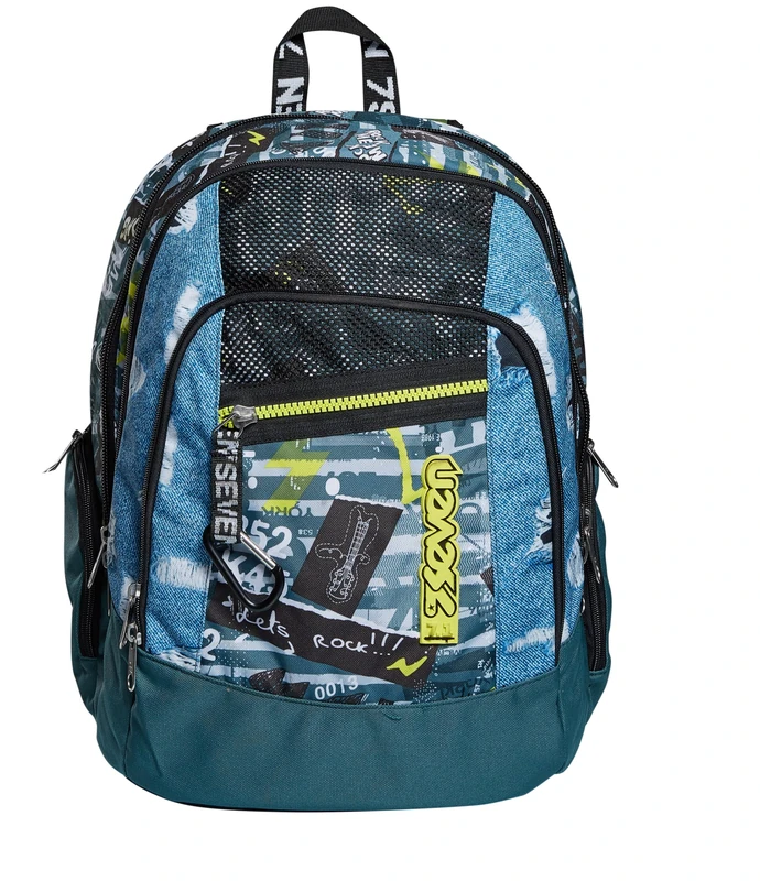 Seven Advanced Backpack - Urban Rock, Blue - School and Leisure, Double Compartment