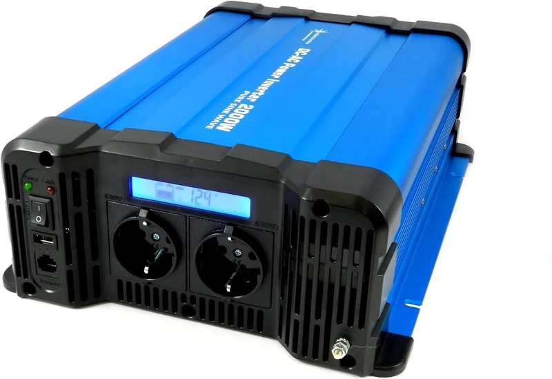 Solartronics FS2000D 12V 2000/4000 Watt Pure Sine Blue Voltage Converter with Display