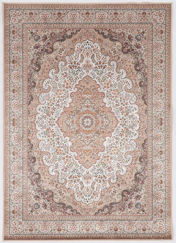 Linon Honora Kershaw Ivory/Gold 6'7" x 9'7" Area Rug - Jewel Tone - Image 1
