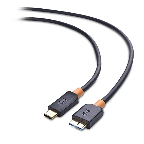 Cable Matters USB C to Micro B USB 3.0 Cable 2m (USB-C to Micro-B 3.0, Micro B to USB-C Lead) Compatible with MacBook Pro/Air, iPad/Tablet, iPhone, Samsung Galaxy S24, WD Seagate in Black