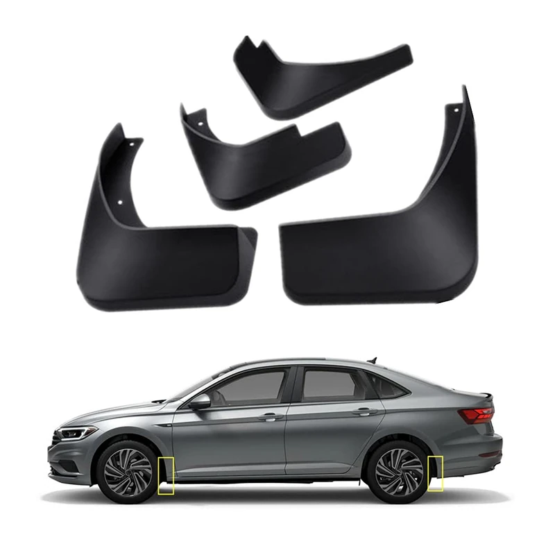Mud Flaps Kit for Volkswagen VW Jetta 2019-2023 Mud Splash Guard Front and Rear 4-PC Set by TOPGRIL