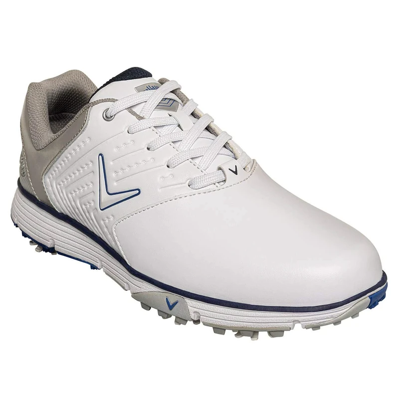Callaway Men's M574 Chev Mulligan Golf Shoes, White Navy, 8.5 UK