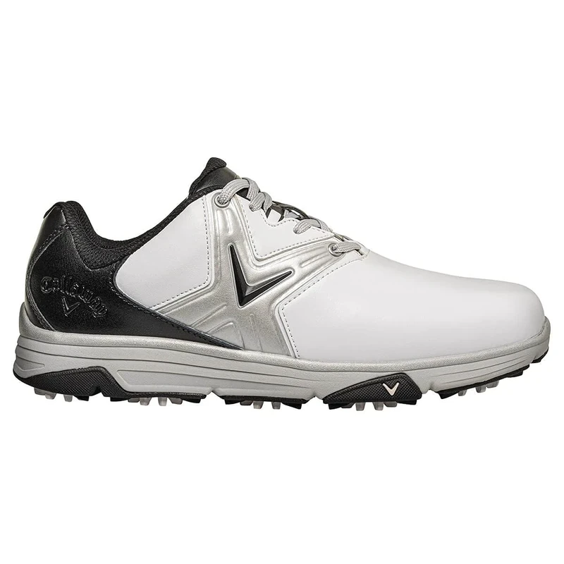 Callaway Men's M585 Chev Comfort Golf Shoe, White Black, 8.5 UK