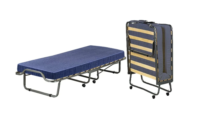 Talamo Italia - Folding bed Priscilla, Single folding orthopedic cot, 100% Made in Italy, with mattress Cm 80x190 included