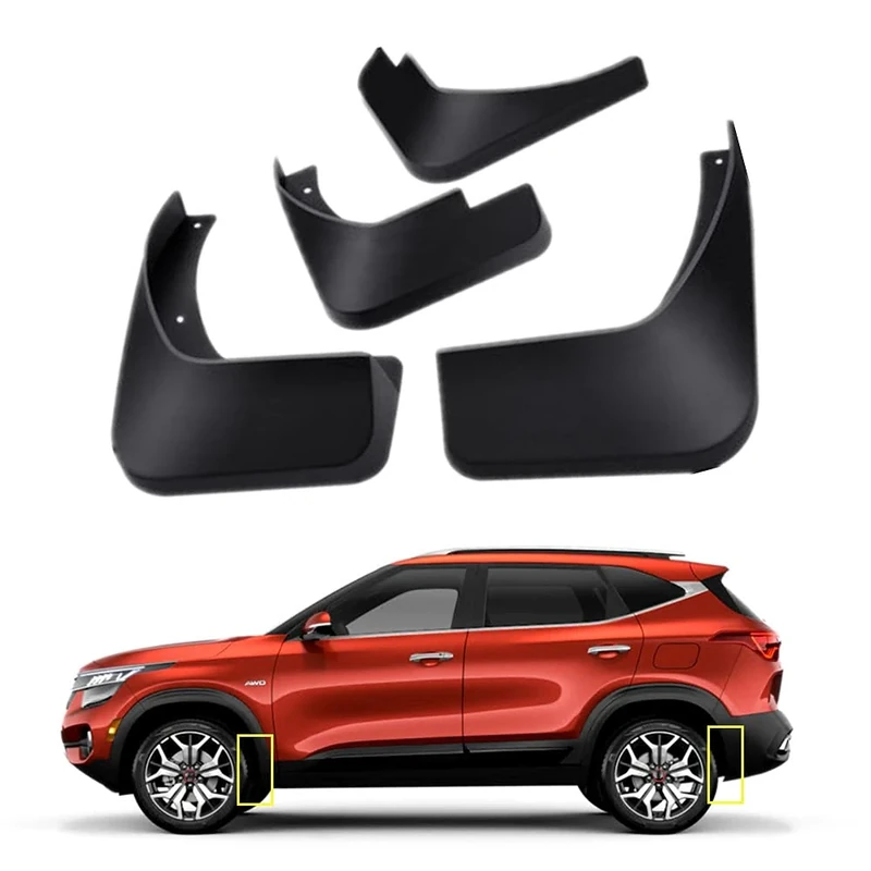 Mud Flaps Kit for Kia Seltos 2021 2022 2023 2024 Mud Splash Guard Front and Rear 4-PC Set by TOPGRIL