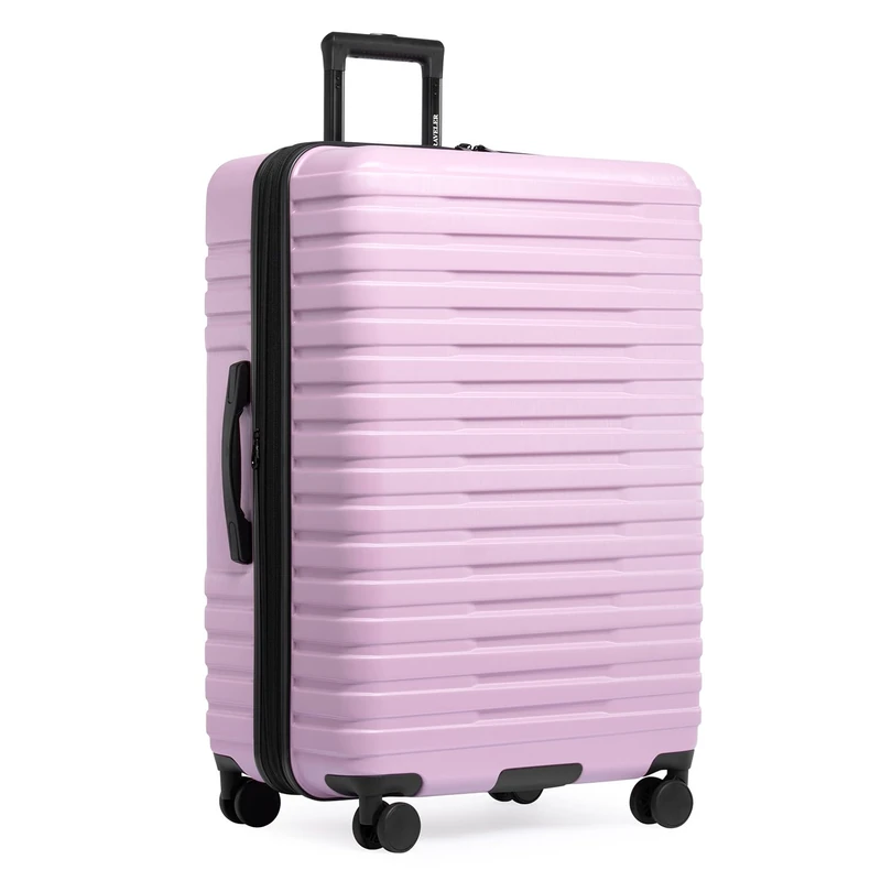 U.S. Traveler Boren Polycarbonate Hardside Rugged Travel Suitcase Luggage with 8 Spinner Wheels, Aluminum Handle, Lavender, Checked-Large 30-Inch, Boren Polycarbonate Hardside Rugged Travel Suitcase