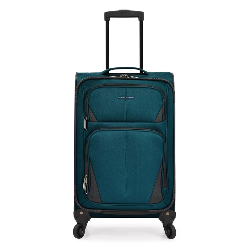 U.S. Traveler Aviron Bay Expandable Softside Luggage with Spinner Wheels, Teal, Carry-on 22-Inch, Aviron Bay Expandable Softside Luggage with Spinner Wheels
