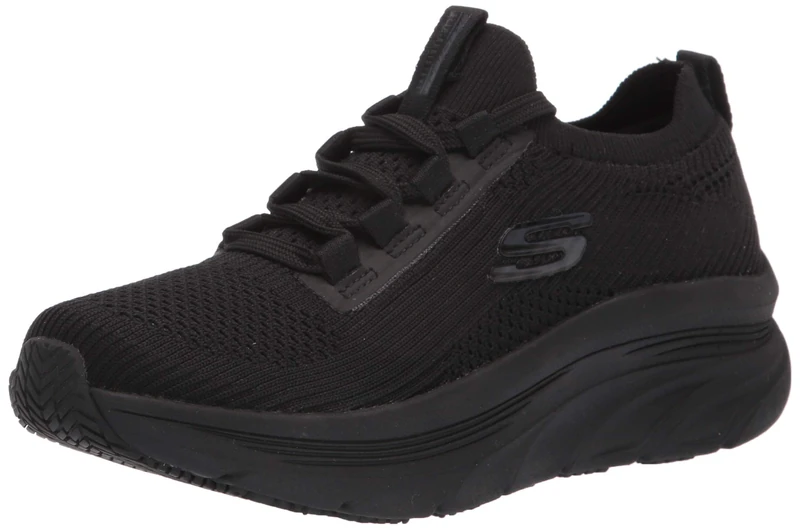 Skechers Women's Slip on Athletic Styling Health Care Professional Shoe, 6.5 Wide Black - Image 1