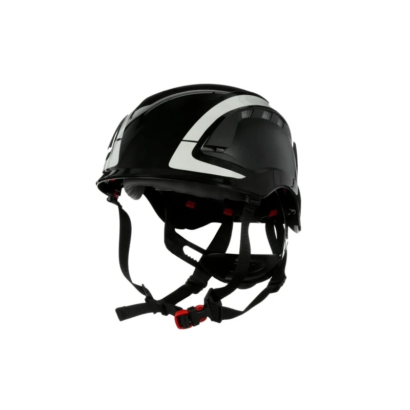 3M SecureFit X5000 Safety Helmet, Vented, Reflective, CE, Black, X5012V-CE