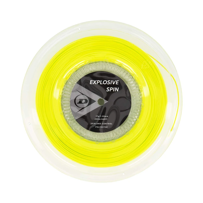 Dunlop Explosive Spin Tennis String 17g/1.25mm, 200m Reel, Yellow