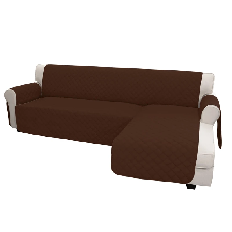 Easy-Going Sofa Slipcover L Shape Sofa Cover Sectional Couch Cover Furniture Protector Mat for Pets Dog Cat (Large,Coffee/Coffee)