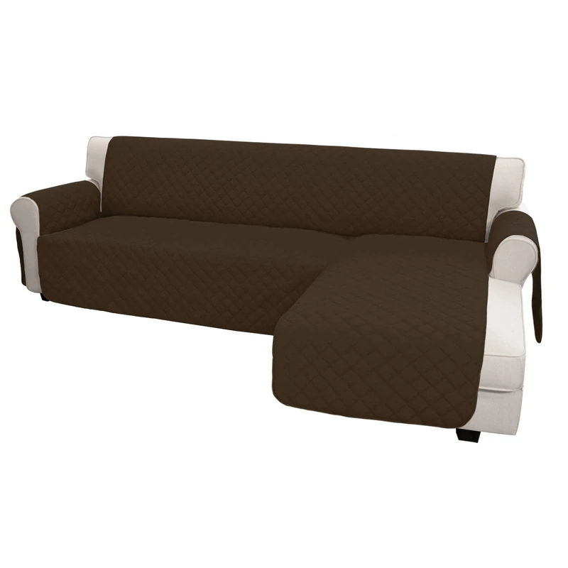 Easy-Going Sofa Slipcover L Shape Sofa Cover Sectional Couch Cover Furniture Protector Mat for Pets Dog Cat (X-Large, Coffee/Coffee)