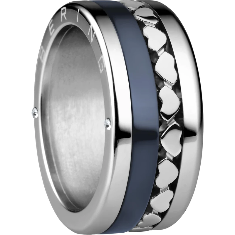 BERING Damen Ring in glänzendem silber - Arctic Symphony Collection aus Edelstahl - Maas 8