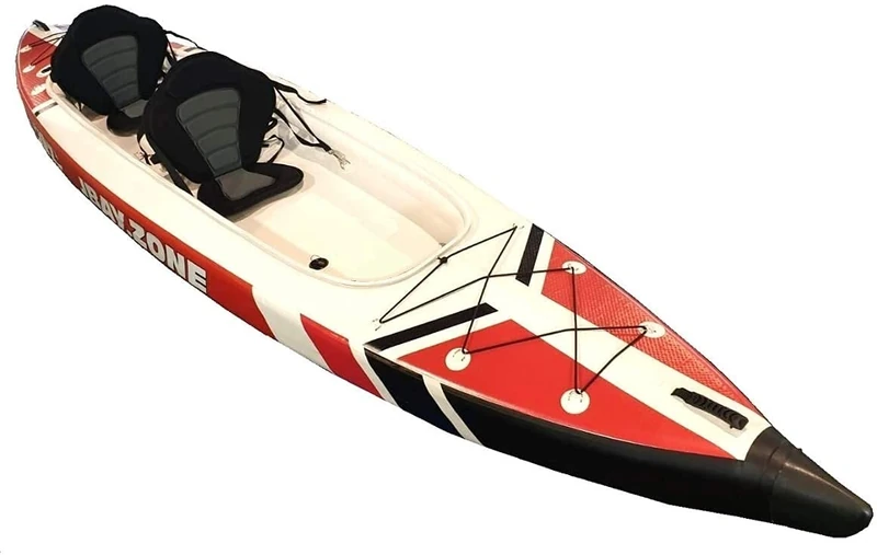 JBAY.ZONE Kayak Canoe Inflatable Two-Seater V-Shape Duo 426 x 89 cm Drop Stitch High Pressure